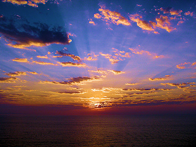 Sunrise From A Cruise Ship On The Pacific Ocean